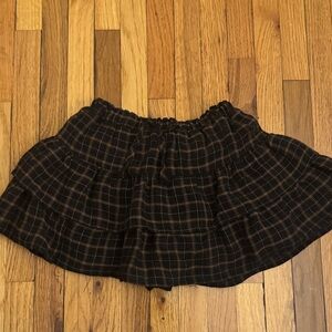 Plaid Tiered Skirt